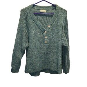 Becool Women's Green Chilly Morning Super Soft Knit Sweater Medium/Large